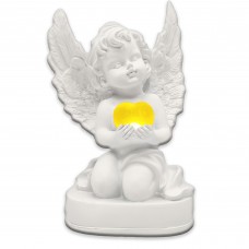 YASENN Resin Garden Angel Statue with Color Changing LED Battery Operated