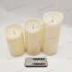 YASENN Thick Convex LED Candle with Timer – 3PCS Bullet Flame (17.5CM/ 15CM/12.5CM)