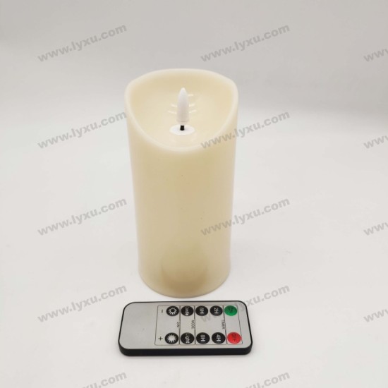 YASENN Thick Convex LED Candle with Timer – Bullet Flame – 1PC (15CM)