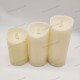 YASENN 3PCS Convex LED Candle Set with Timer – Realistic Swaying Flame, Sizes 17.5/15/12.5cm – Flameless, Battery Operated (2×R14) – Perfect for Home Decor, Weddings, Memorials & Seasonal Displays
