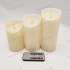 YASENN 3PCS Convex LED Candle Set with Remote – Swaying Flame Effect | Timer Function | Sizes 17.5cm, 15cm & 12.5cm | Flameless & Battery Operated (2×R14)