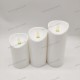 YASENN 3PCS Convex LED Candle Set with Remote – Swaying Flame Effect | Timer Function | Sizes 17.5cm, 15cm & 12.5cm | Flameless & Battery Operated (2×R14)