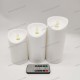 YASENN 3PCS Convex LED Candle Set with Remote – Swaying Flame Effect | Timer Function | Sizes 17.5cm, 15cm & 12.5cm | Flameless & Battery Operated (2×R14)