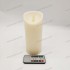 YASENN 17.5CM Convex LED Candle with Remote – Realistic Swaying Flame, Soft Silicone Tip | Flameless, Battery Operated (2×R14) | Safe Indoor Décor & Gift