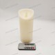 YASENN 17.5CM Convex LED Candle with Remote – Realistic Swaying Flame, Soft Silicone Tip | Flameless, Battery Operated (2×R14) | Safe Indoor Décor & Gift
