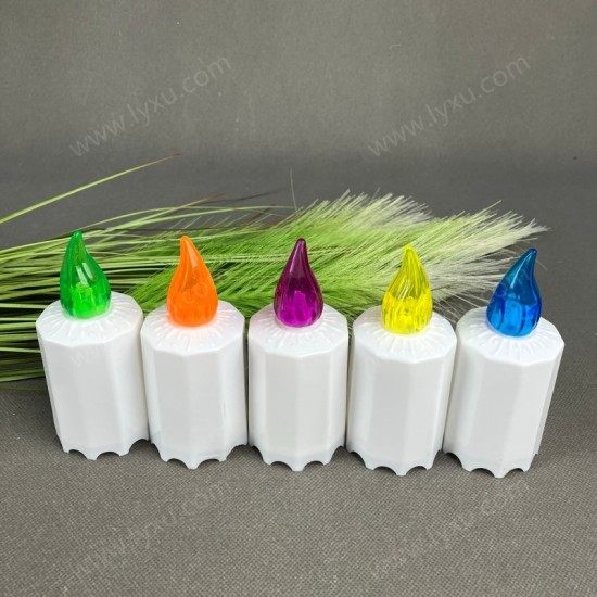 YASENN 12PCS Crack Flame LED Candle Lights – Ø5×11.2CM | Flameless & Battery Operated | Safe for Memorials, Home Decor & Ambient Lighting