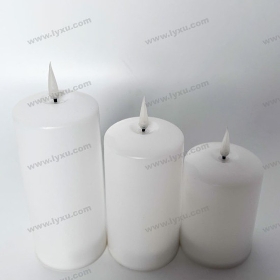 YASENN 3PCS Slim Convex LED Candle Light Set with Timer – Flameless, Flickering Bulb Flame | 10cm / 12.5cm / 15cm Heights | Safe for Indoor Decor & Gifting