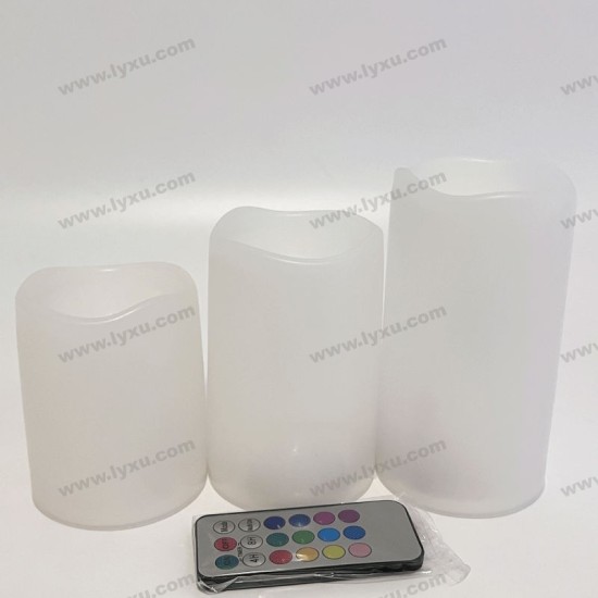 YASENN Wavy-Edge LED Candle Set – 3PCS