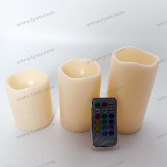 YASENN Wavy-Edge LED Candle Set  Timer– 3PCS