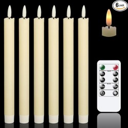 YASENN Slim Bullet-Head LED Candle Light 26CM Timer– 6PCS