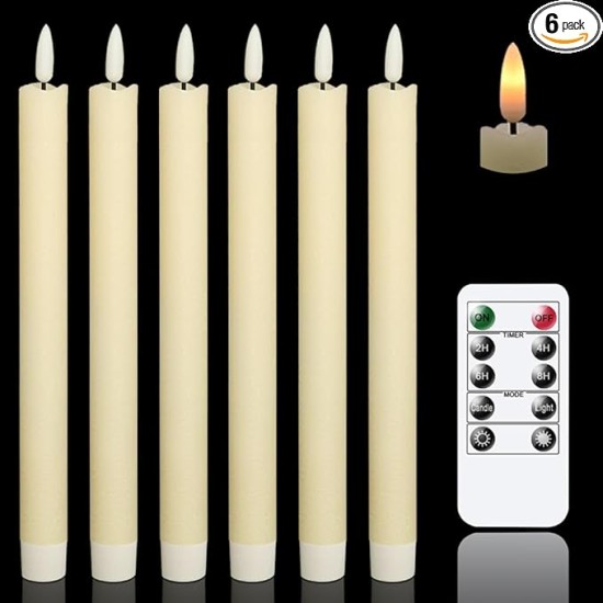 YASENN Slim Bullet-Head LED Candle Light 26CM– 6PCS