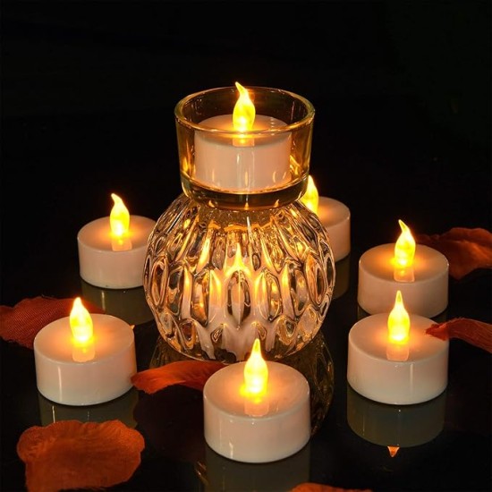 YASENN LED Tealight Candle – 24PCS -Flickering Flameless LED Lights, for Decoration (3.8×4.0CM)