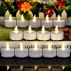 YASENN Concave Transparent Soft Flame LED Tealight -Soft Rubber Tip– 24PCS (4×4CM) for Holiday Celebration,Party, Home Decoration