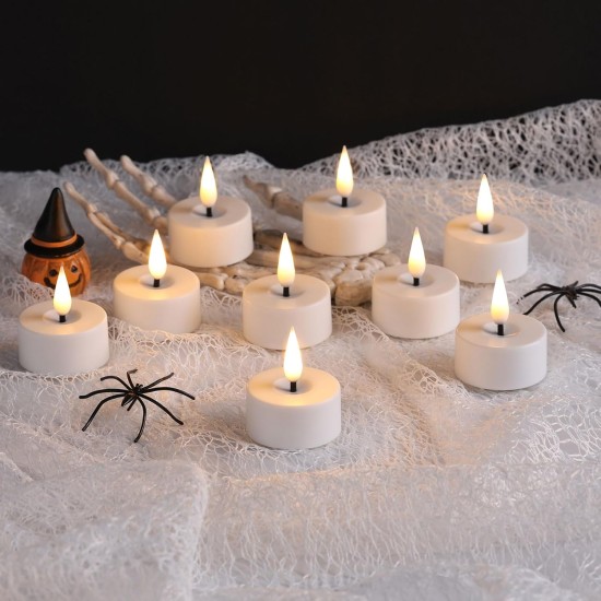 YASENN Concave Bullet Tip LED Tealight – 24PCS Set (Ø4.0cm × 5.2cm) | Realistic Soft Bullet-Shaped Flame, Battery Operated, Flameless & Safe – Perfect for Dining, Ceremonies, and Home Décor