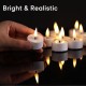 YASENN Rechargeable Bullet Flame Tea Light LED Candle – 24PCS