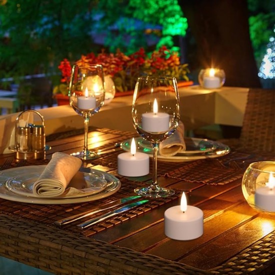 YASENN Rechargeable LED Candle Light Set with Charging Base – 12PCS (Bullet Tip) | Timer Function | Flameless & Reusable | Ideal for Church, Restaurant, Wedding, and Home Decor