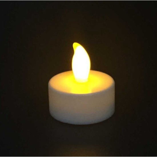 YASENN Concave Transparent Soft Flame LED Tealight – Soft Silicone Tip 24PC (4×4CM)