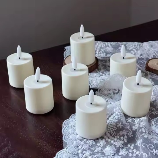 YASENN Smooth Bullet Flame LED Candle – 6PCS