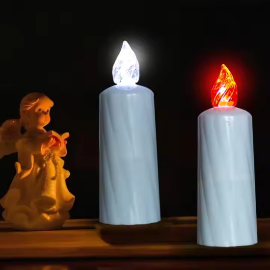 YASENN Twisted Pattern LED Candle Light 16CM– 12PCS for grave