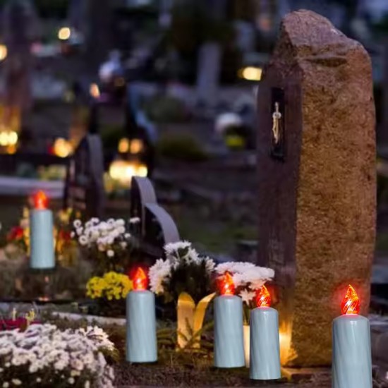YASENN Twisted Pattern LED Candle Light 16CM– 12PCS for grave
