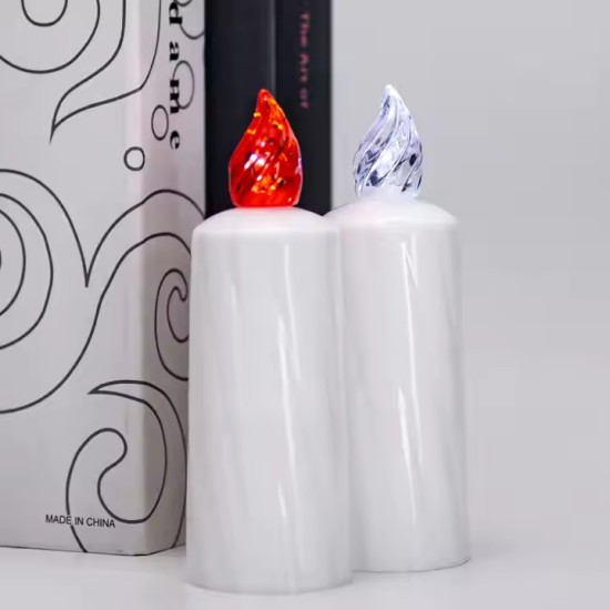 YASENN Twisted Pattern LED Candle Light 16CM– 12PCS for grave