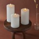 YASENN 3PCS Slim Convex LED Candle Light Set with Timer – Flameless, Flickering Bulb Flame | 10cm / 12.5cm / 15cm Heights | Safe for Indoor Decor & Gifting