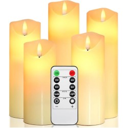 YASENN 4PCS Bullet-Shaped Flame LED Candle Light Set with Remote – 4 Sizes (17.5cm to 9.5cm) | Realistic Flicker, Timer & Mode Control – Perfect for Home Decor, Weddings, and Events