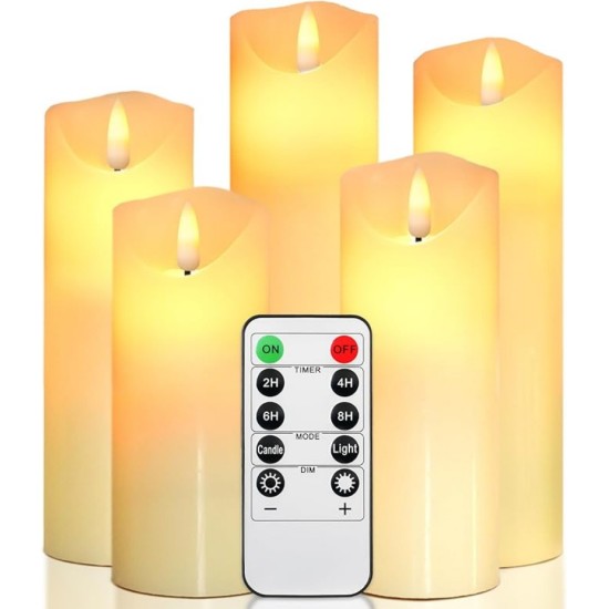 YASENN 4PCS Bullet-Shaped Flame LED Candle Light Set with Remote – 4 Sizes (17.5cm to 9.5cm) | Realistic Flicker, Timer & Mode Control – Perfect for Home Decor, Weddings, and Events