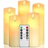 YASENN 4PCS Bullet-Shaped Flame LED Candle Light Set with Remote – 4 Sizes (17.5cm to 9.5cm) | Realistic Flicker, Timer & Mode Control – Perfect for Home Decor, Weddings, and Events