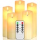 YASENN 4PCS Bullet-Shaped Flame LED Candle Light Set with Remote – 4 Sizes (17.5cm to 9.5cm) | Realistic Flicker, Timer & Mode Control – Perfect for Home Decor, Weddings, and Events