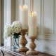 YASENN 4PCS Bullet-Shaped Flame LED Candle Set – Varying Heights (9.5cm, 12.5cm, 15cm, 17.5cm) | Flameless & Battery Operated | Safe Home & Event Decor