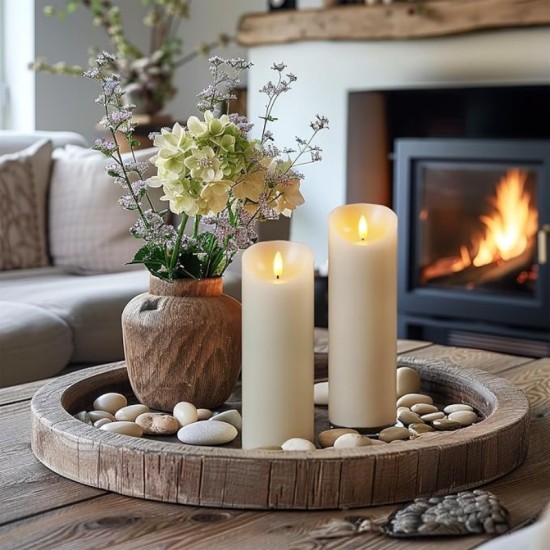YASENN Bullet-Shaped Flame LED Candle Light with Remote – 17.5CM | Realistic Flickering Flame, Battery Operated – Perfect for Home Decor, Events, Parties, and Gift Giving