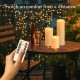 YASENN 4PCS Bullet-Shaped Flame LED Candle Light Set with Remote – 4 Sizes (17.5cm to 9.5cm) | Realistic Flicker, Timer & Mode Control – Perfect for Home Decor, Weddings, and Events