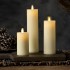 YASENN 3PCS Dancing Flame LED Candle Set with Timer – Flickering Swaying Flame | 12.5cm, 15cm & 17.5cm | Flameless, Battery Operated 