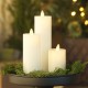YASENN 3PCS Dancing Flame LED Candle Set with Timer – Flickering Swaying Flame | 12.5cm, 15cm & 17.5cm | Flameless, Battery Operated 