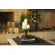 YASENN 3PCS Dancing Flame LED Candle Set with Timer – Flickering Swaying Flame | 12.5cm, 15cm & 17.5cm | Flameless, Battery Operated 
