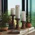 YASENN Thick Convex LED Candle with Normal – 3PCS Swaying Flame (17.5CM/ 15CM/12.5CM)