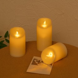 YASENN SLIM Convex LED Candle with Normal – 1PCS Swaying Flame  ( 15CM)