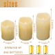 YASENN Jumping Flame LED Candle Light flickering Flame With Wax Pillar, Flameless Battery Operated LED Lights