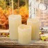 YASENN Jumping Flame LED Candle Light flickering Flame With Wax Pillar, Flameless Battery Operated LED Lights