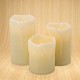 YASENN Jumping Flame LED Candle Light flickering Flame With Wax Pillar, Flameless Battery Operated LED Lights