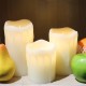 YASENN Jumping Flame LED Candle Light flickering Flame With Wax Pillar, Flameless Battery Operated LED Lights