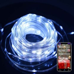 APP Controlled Christmas String Lights - YASENN Fairy Lights Connectable Plug-in 98ft