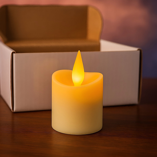 YASENN Rechargeable LED Tealight with Remote  (3.8×5CM, Water-Drop Flame, Wavy Rim) – Battery Included– Ideal for Home, Events, Restaurants