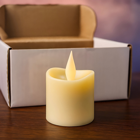 YASENN Rechargeable LED Tealight with Remote  (3.8×5CM, Water-Drop Flame, Wavy Rim) – Battery Included– Ideal for Home, Events, Restaurants