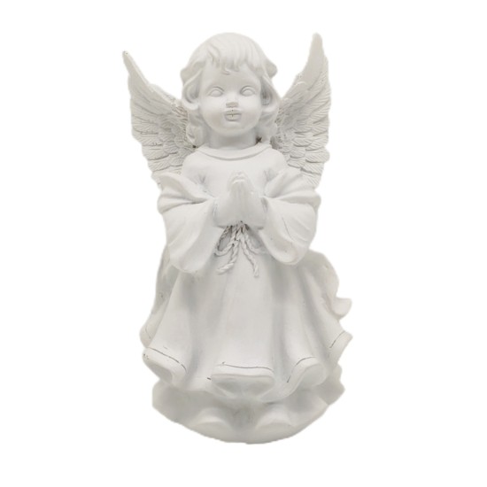 Led Resin Winged Wishing Angel Cold White Light 2xAA Battery Compartment