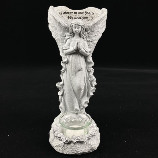 Resin Angel Candle Holder with Flower Vase