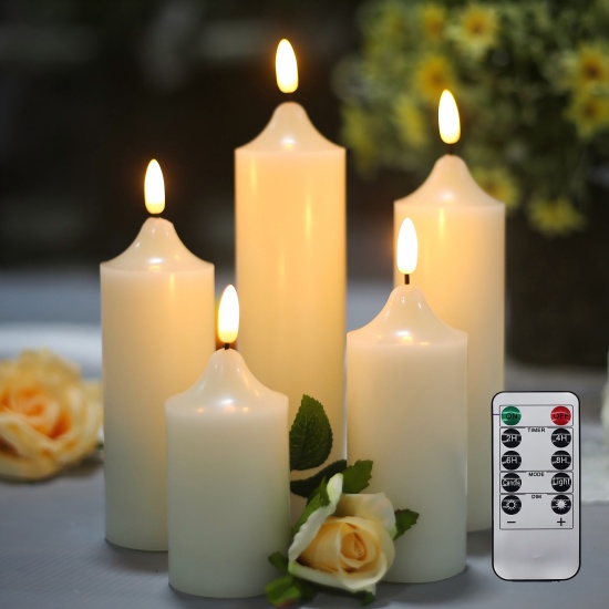 LED candle in jar